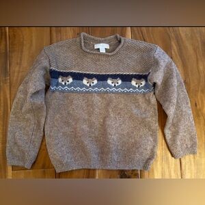 The Little White Company London Organic Wool Blend Boy's Sweater Size 4-5- NEW